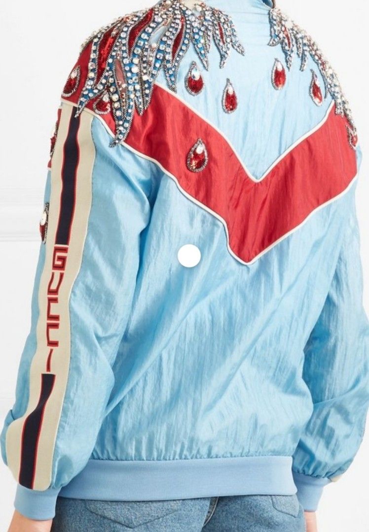 GUCCI CRYSTAL Embellished track jacket