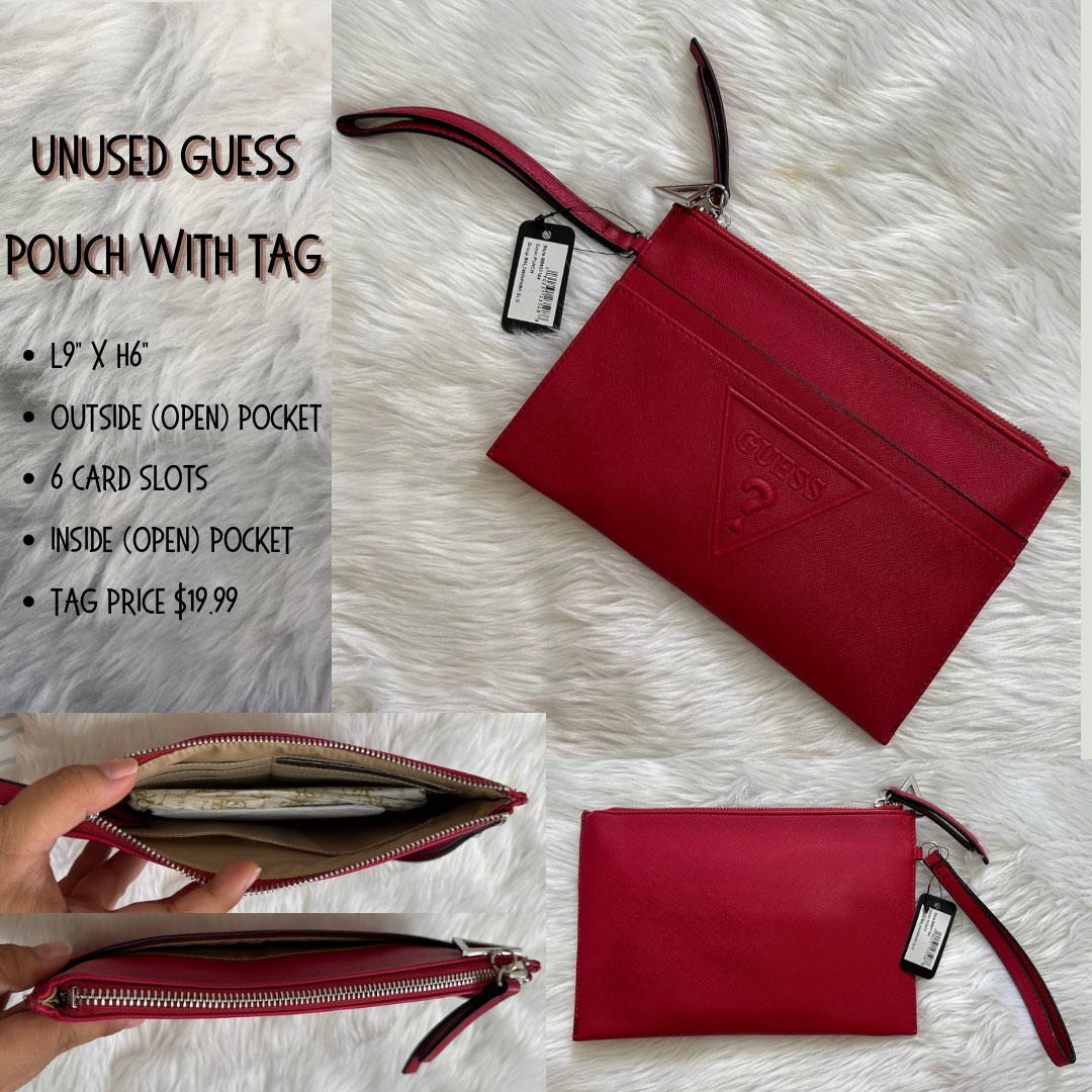 guess red purse handbag