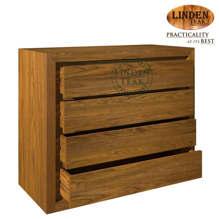 Handcrafted Solid Teak Wood Chest Drawer Big w/o Leg 1TD EMB Furniture