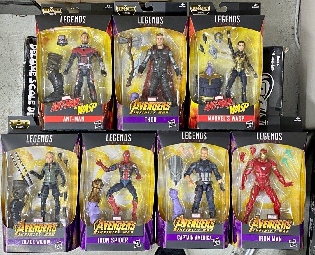 可動HASBRO LEGENDS SERIES MARVEL AVENGERS INFINITY WAR FIGURE SET OF 7 ...