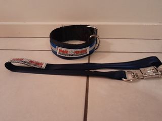 Heavy duty dog collar and quick release lead.