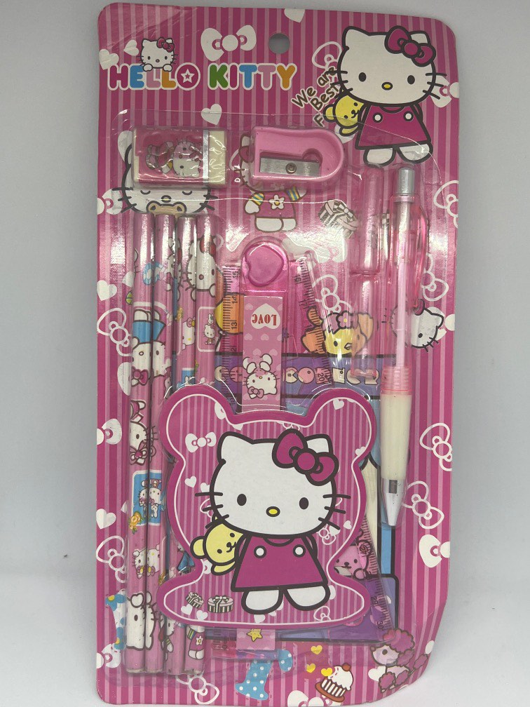 Sanrio Hello Kitty Red Pink Stationery Bundle Brand New | UK