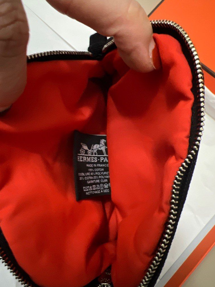 Hermes bolide travel case pouch mini black, Luxury, Accessories on