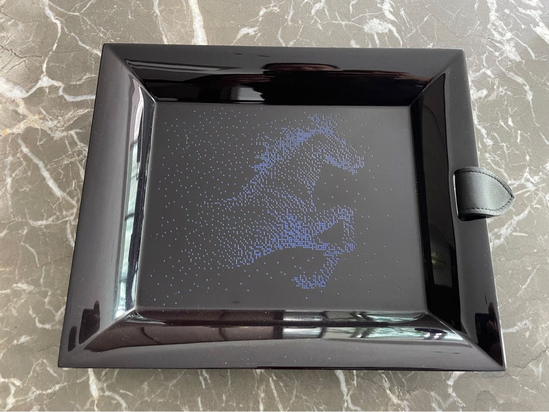 Hermes Change Tray Lacquer Designer Black Blue Horse, Furniture  Home  Living, Home Decor, Frames  Pictures on Carousell