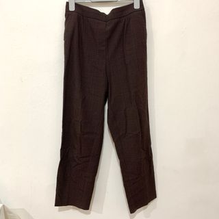 H&M Plaid Brown Pants Celana kotak-kotak cokelat coklat S-M