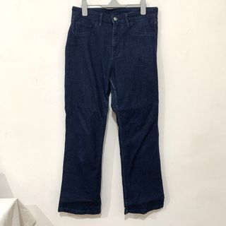 H&M Straight Cropped High Waisted Jeans celana highwaist biru denim