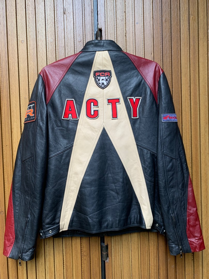 Gytr Jacket Honda GTR SKYLINE leather jacket racing, touring jacket not yellow corn ...
