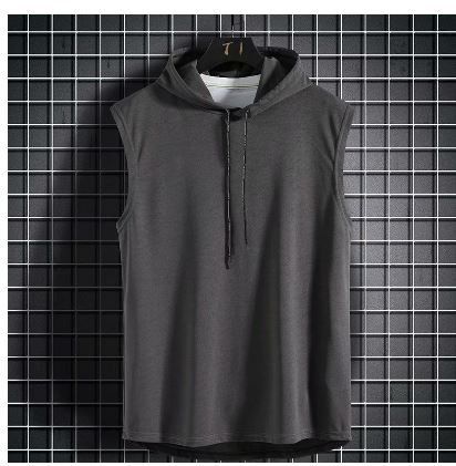 Mens hoodie vest sales