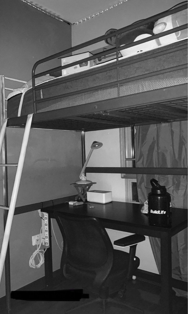 Ikea Loft Bed Frame Single Double Decker Bed, Furniture & Home Living