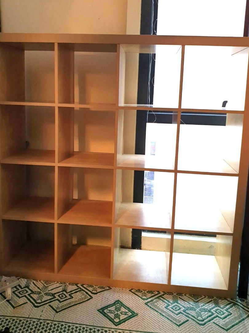 Ikea wooden cube storage shelf, Furniture & Home Living, Furniture