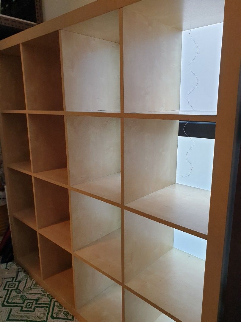 Ikea wooden cube storage shelf, Furniture & Home Living, Furniture