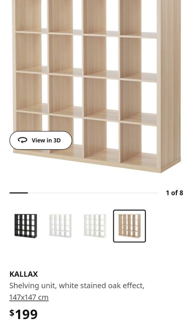 Ikea wooden cube storage shelf, Furniture & Home Living, Furniture, Shelves, & Racks on
