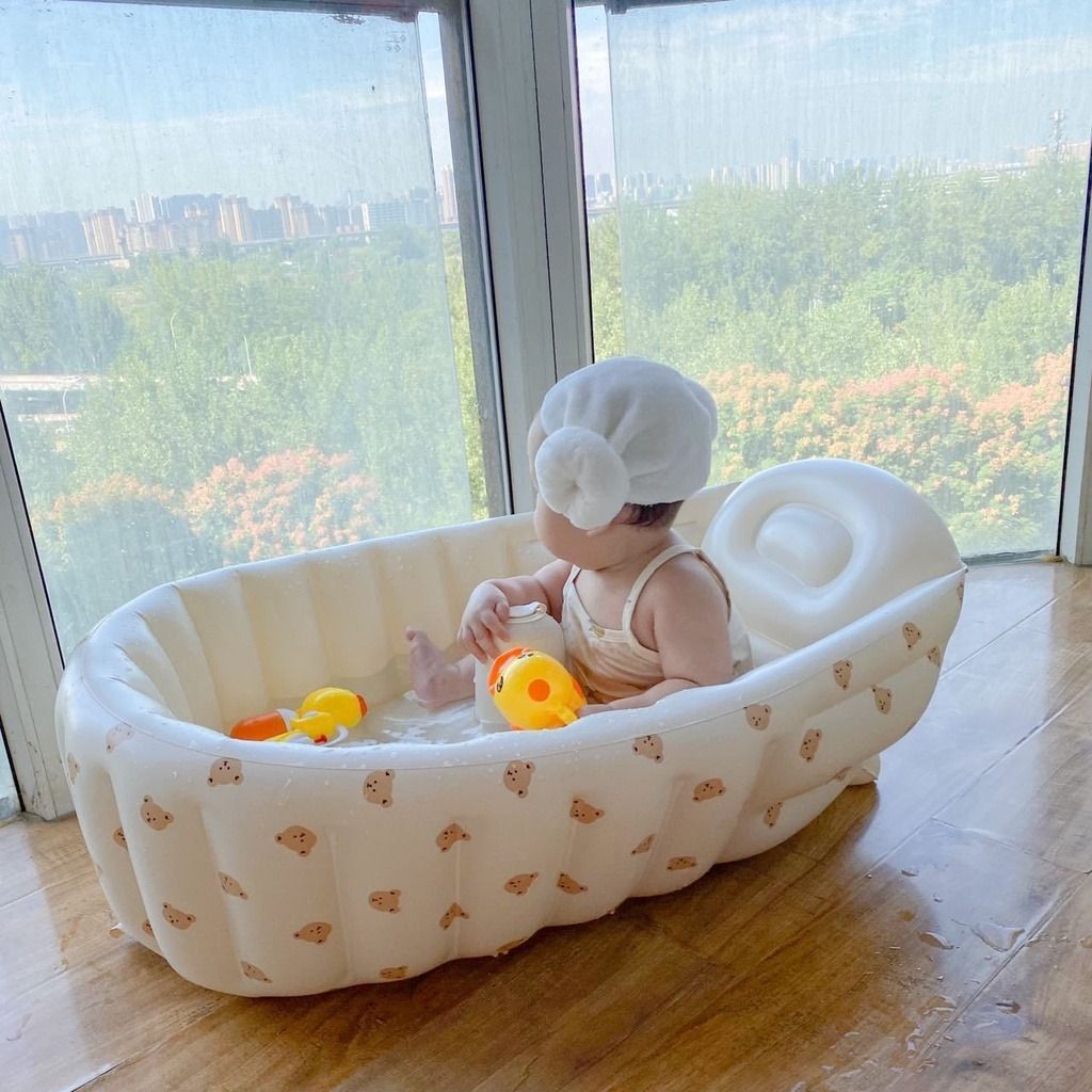 Inflatable Baby Bathtub Helps Newborn to Toddler Tub Babies