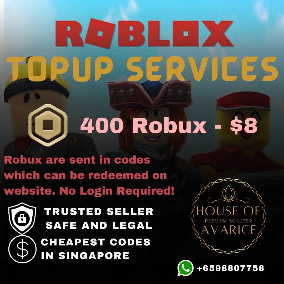 ROBLOX GIFT CODE 400 ROBUX