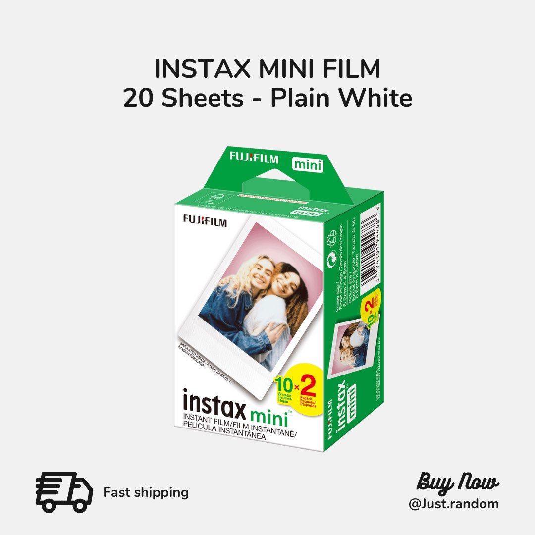 10/20 Hojas Fujifilm Photo paper Instax Mini Película Instantánea