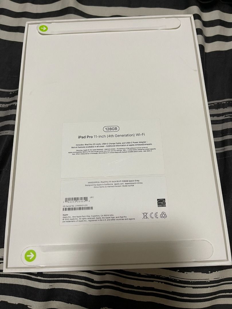 Ipad Pro 11 inch m2 (4th Gen) WIFI 128gb (Category: Other Gadgets) located in Pasig City. Submitted by raezaack046399 (Listing ID 1229887513, Image 2). Description: Brand new sealed Ipad Pro 11 inch m2 (4th Gen) WIFI 128GB Color space gray.