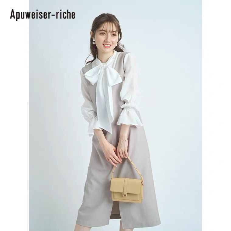 Japan Apuweiser-Riche grey dress, 女裝, 連身裙& 套裝, 連身裙