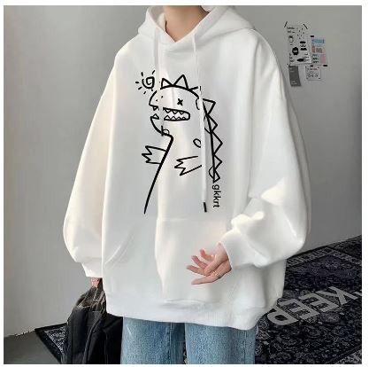 Japanese street hip hop trend men s hoodie Personalized cartoon