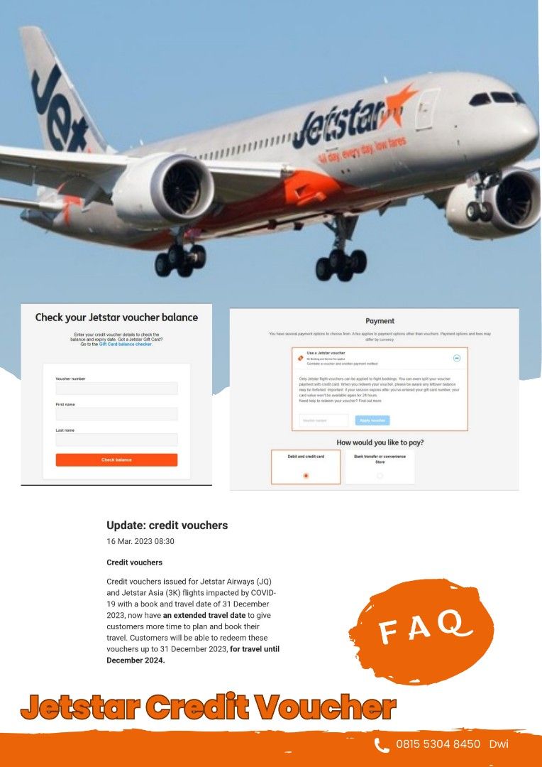Jetstar Credit Voucher / Jetstar Travel Voucher on Carousell