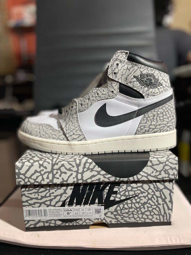 cement white jordans