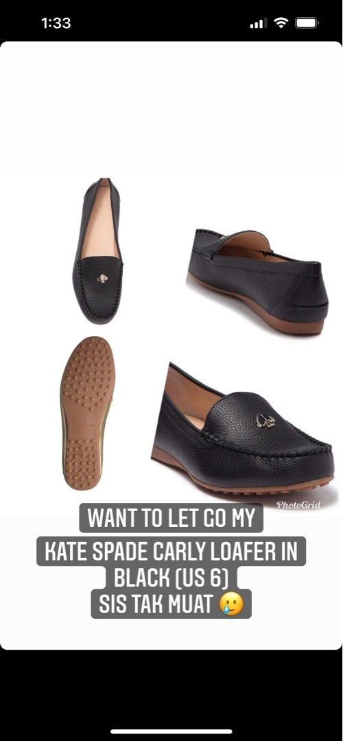 Kate spade Carly black flates