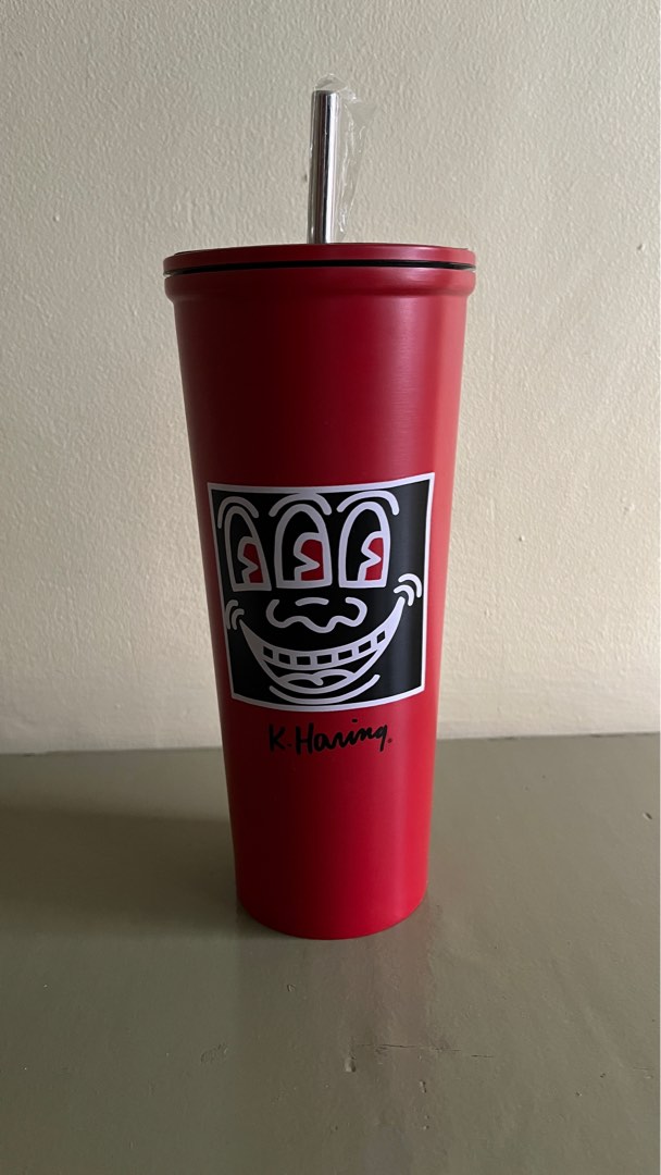 Keith Haring + Typo Red Tumbler on Carousell
