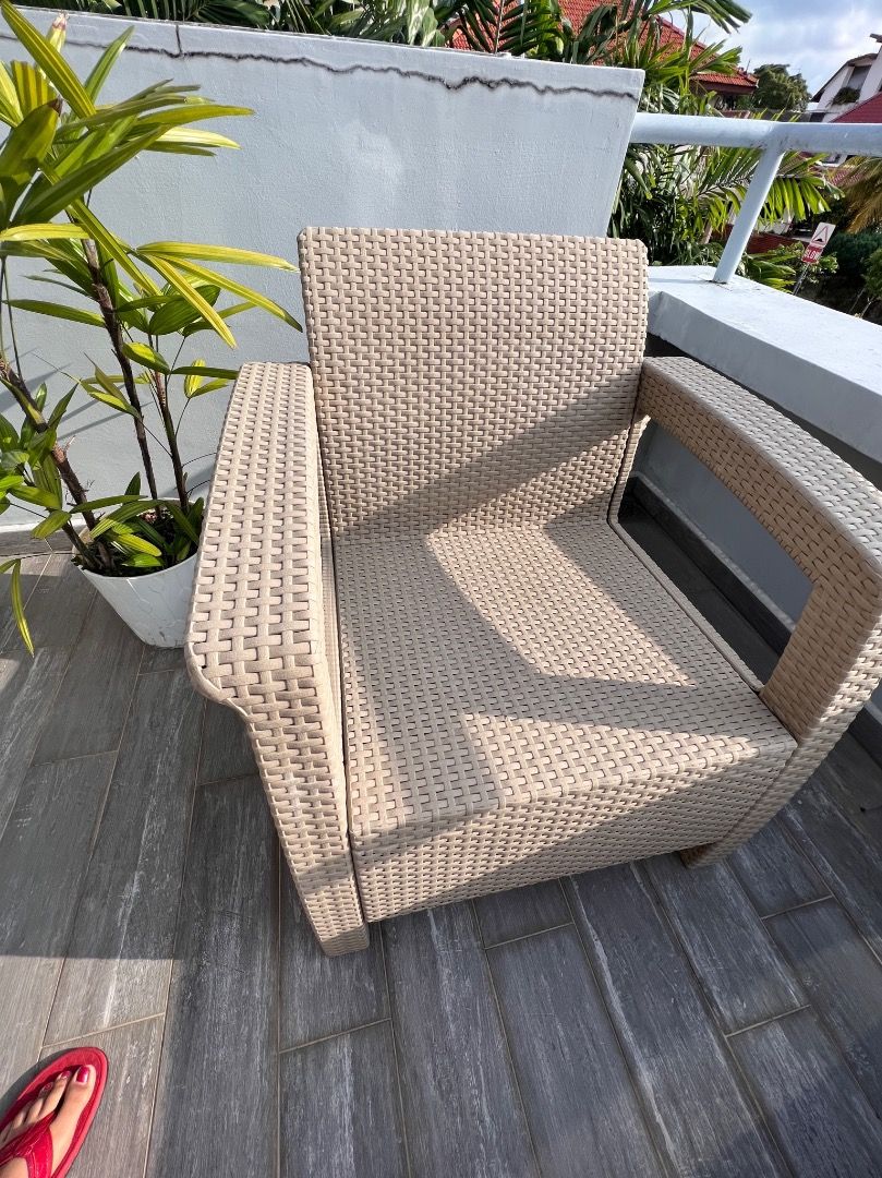 Keter outdoor sofa set, Furniture & Home Living, Outdoor Furniture on
