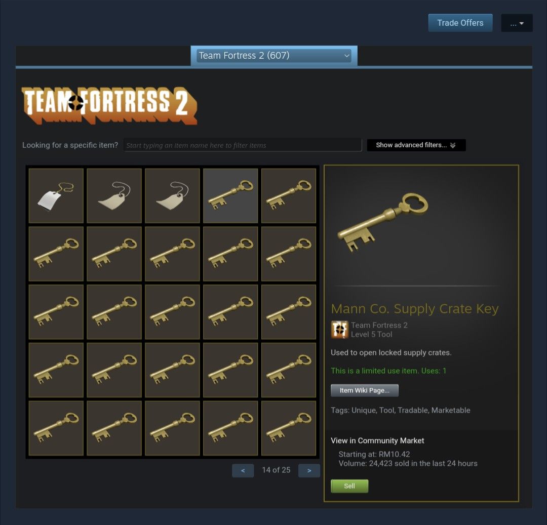 Keys (Team Fortress 2, Steam), Video Gaming, Gaming Accessories, In