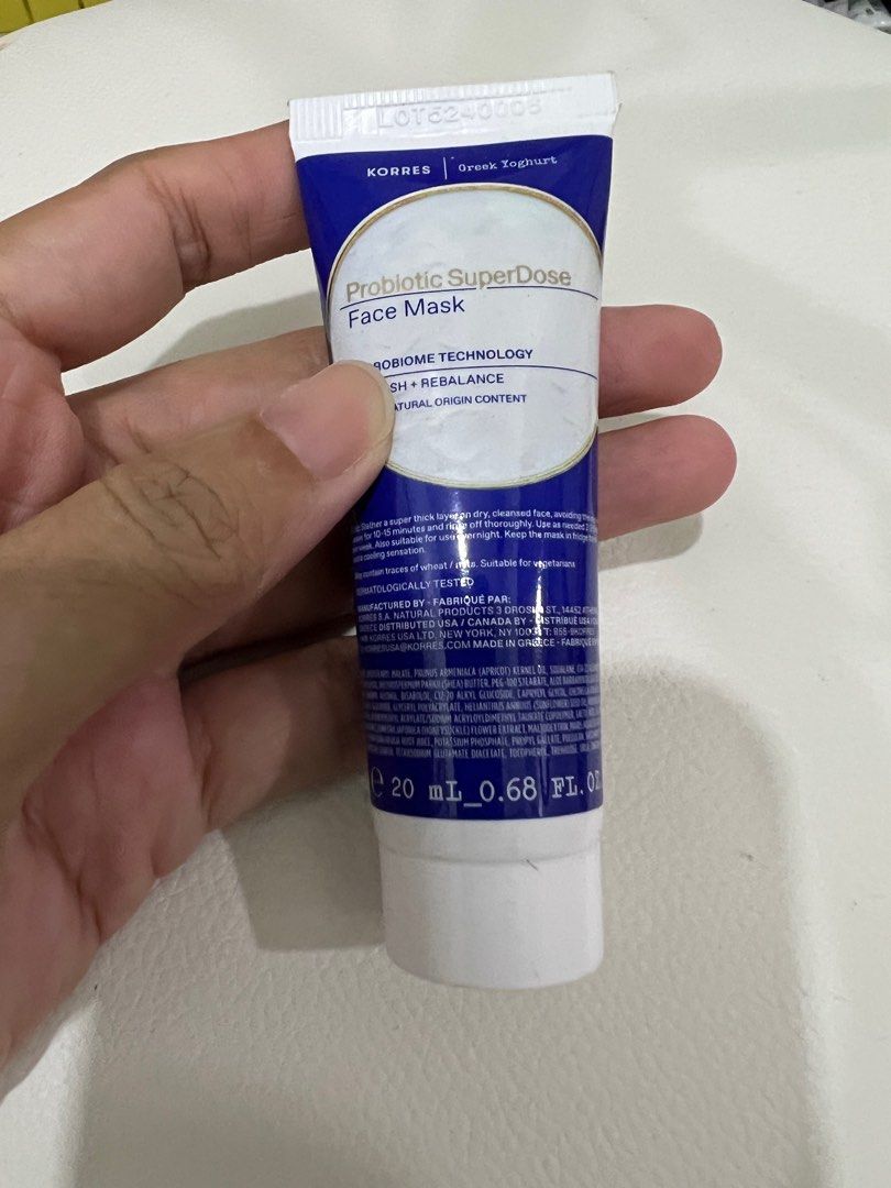 KORRES Greek Yoghurt Probiotic Superdose Face Mask 10ml, Beauty