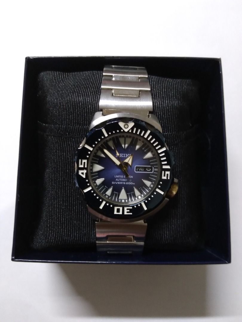 Limited Edition Seiko Blue Monster SRP455 Diver Watch