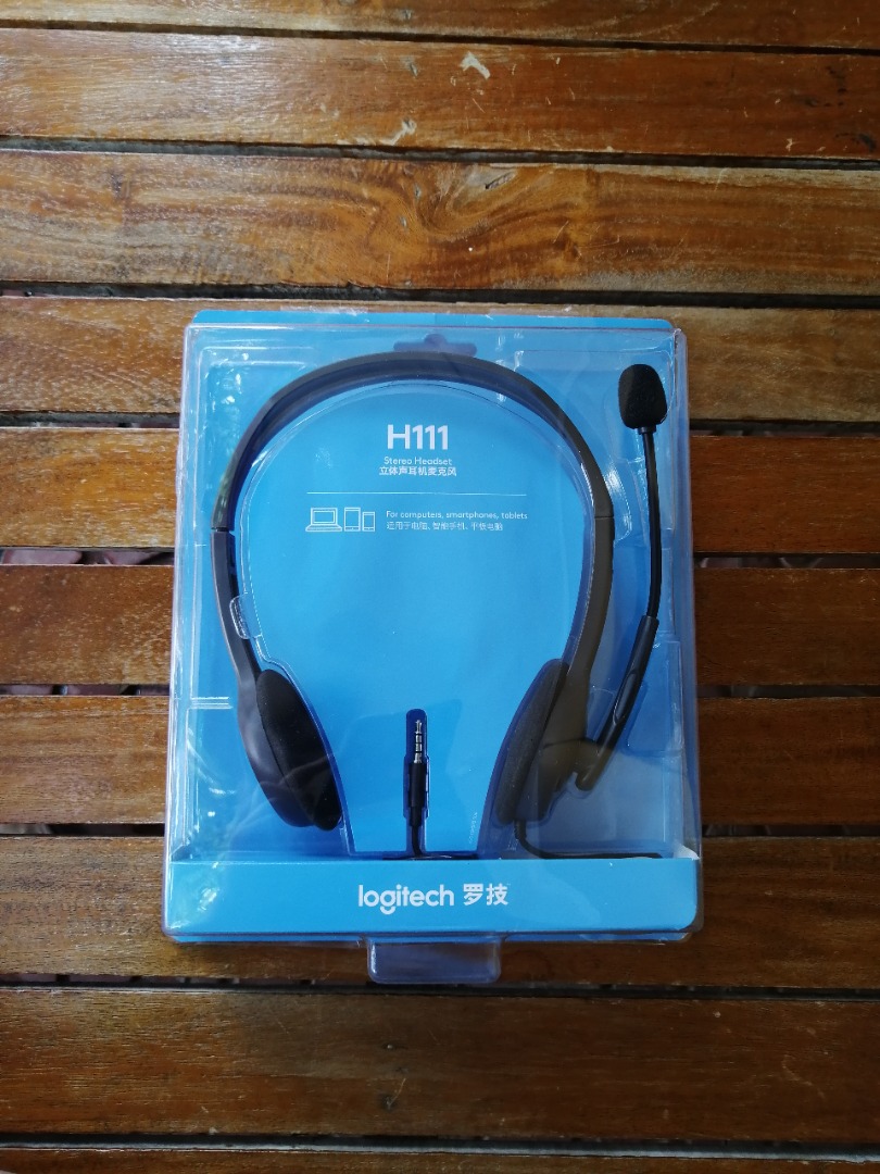 Logitech H111 Stereo Headset Single Plug, Audio, Headphones & Headsets
