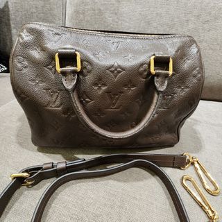 Louis Vuitton LV Speedy 25 Empreinte Leather in Dark Brown