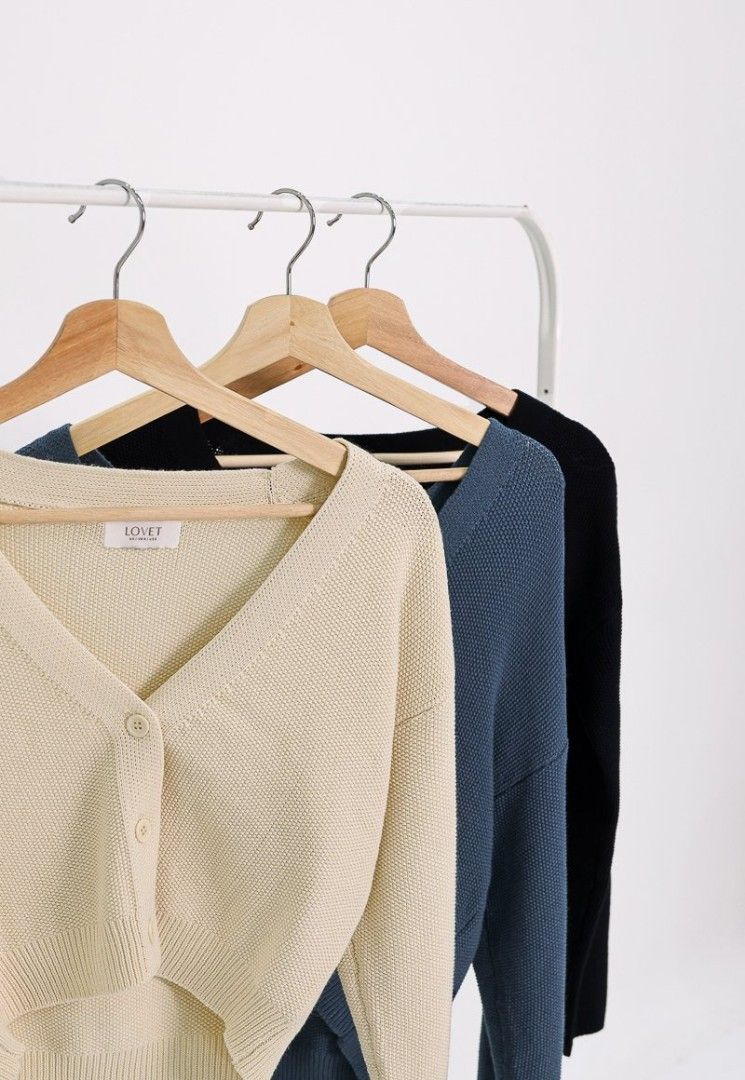 MADDIE WAFFLE KNIT CARDIGAN MACARON Women s Fashion Coats