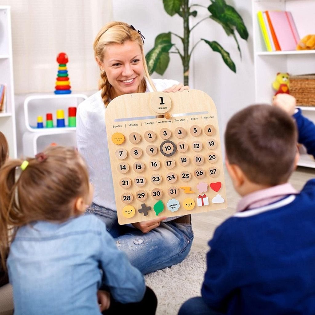 Magnetic Perpetual Calendar Babies Kids Infant Playtime on Carousell