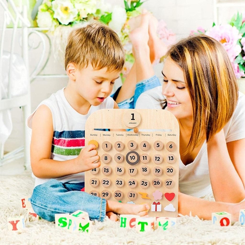 Magnetic Perpetual Calendar Babies Kids Infant Playtime on Carousell