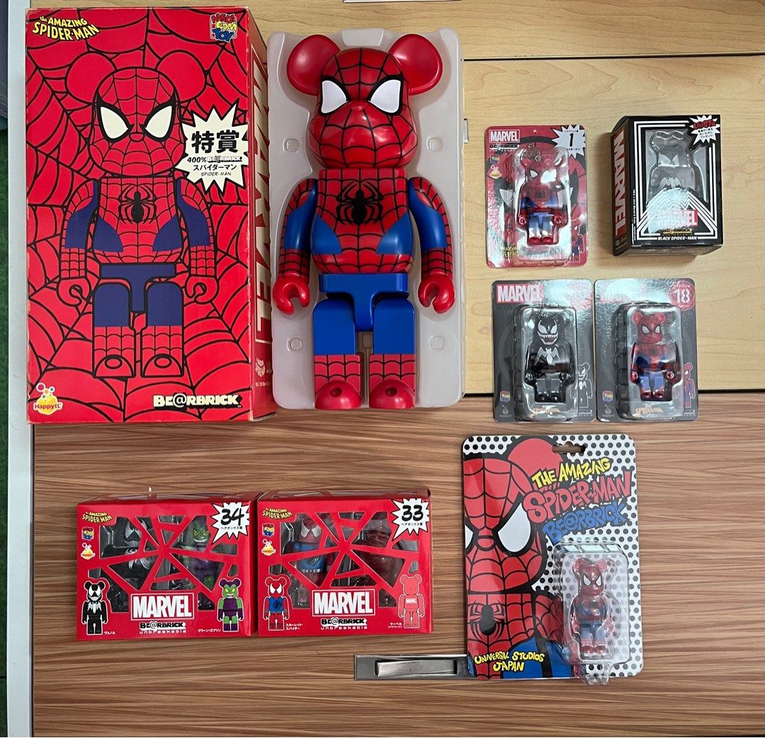 Marvel Amazing spider-Man Bearbrick 400% 100% 1.2012年一番賞特賞