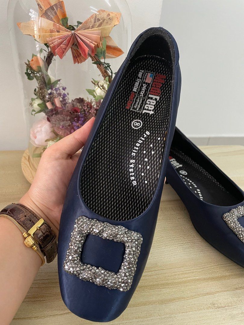 Medifeet Fairlady Navy Blue Shoes Women s Fashion Footwear