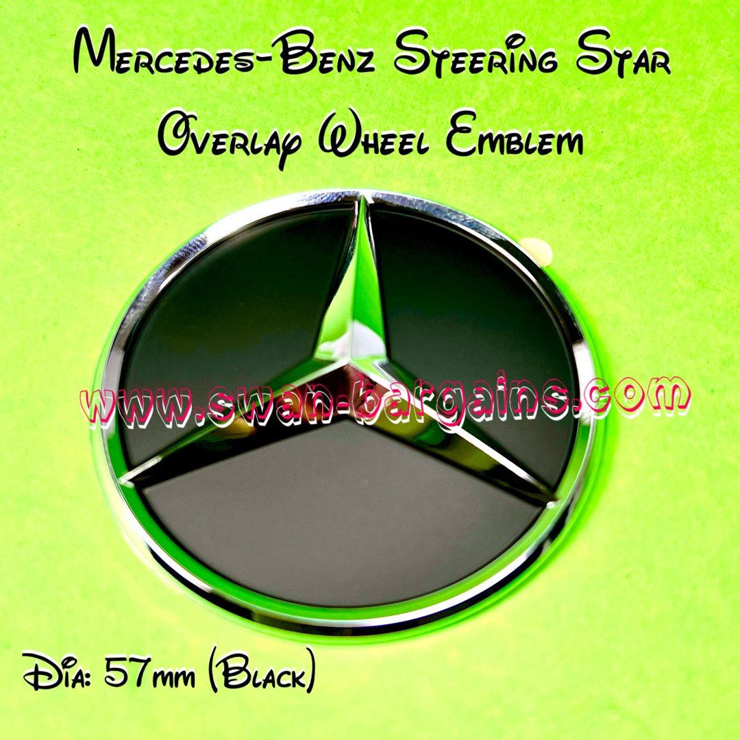 MercedesBenz Design Steering Wheel Star Emblem Direct Replacement Logo