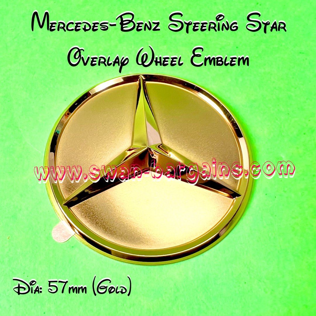 MercedesBenz Design Steering Wheel Star Emblem Direct Replacement Logo