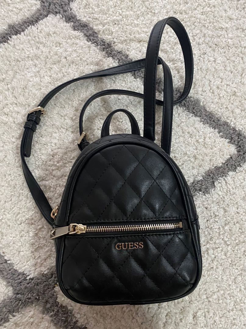Mini Black Guess Backpack Women s Fashion Bags Wallets on Carousell