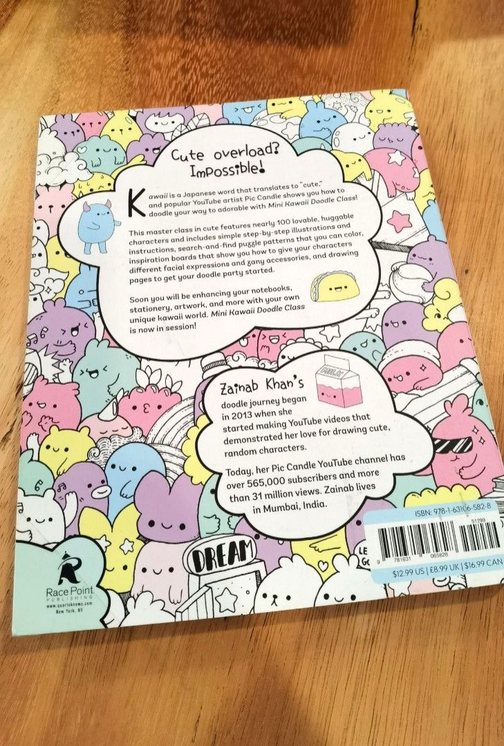 Mini Kawaii Doodle Class Learn Sketching Drawing Fun Book By Zainab