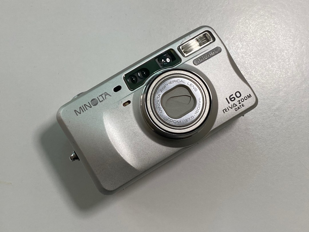 Minolta riva zoom 160 date 菲林相機(輕巧紮實), 攝影器材, 相機