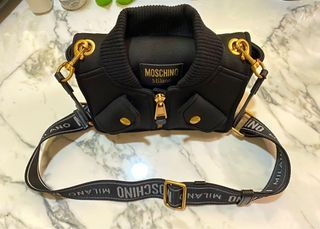 Moschino Heart Biker Leather Crossbody Bag - Farfetch