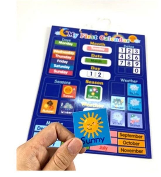 My First Calendar Kids Magnetic Calendar Kit Learn Days Month
