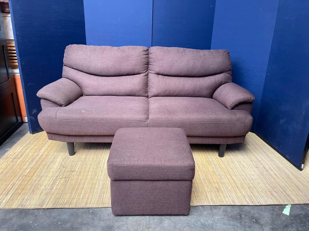 Nitori sofa w/ ottoman, Furniture & Home Living, Furniture, Sofas on