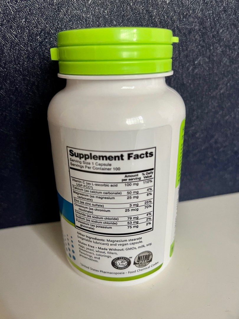 NutriBiotic Essential Electrolytes, 100 vegan capsules, Health