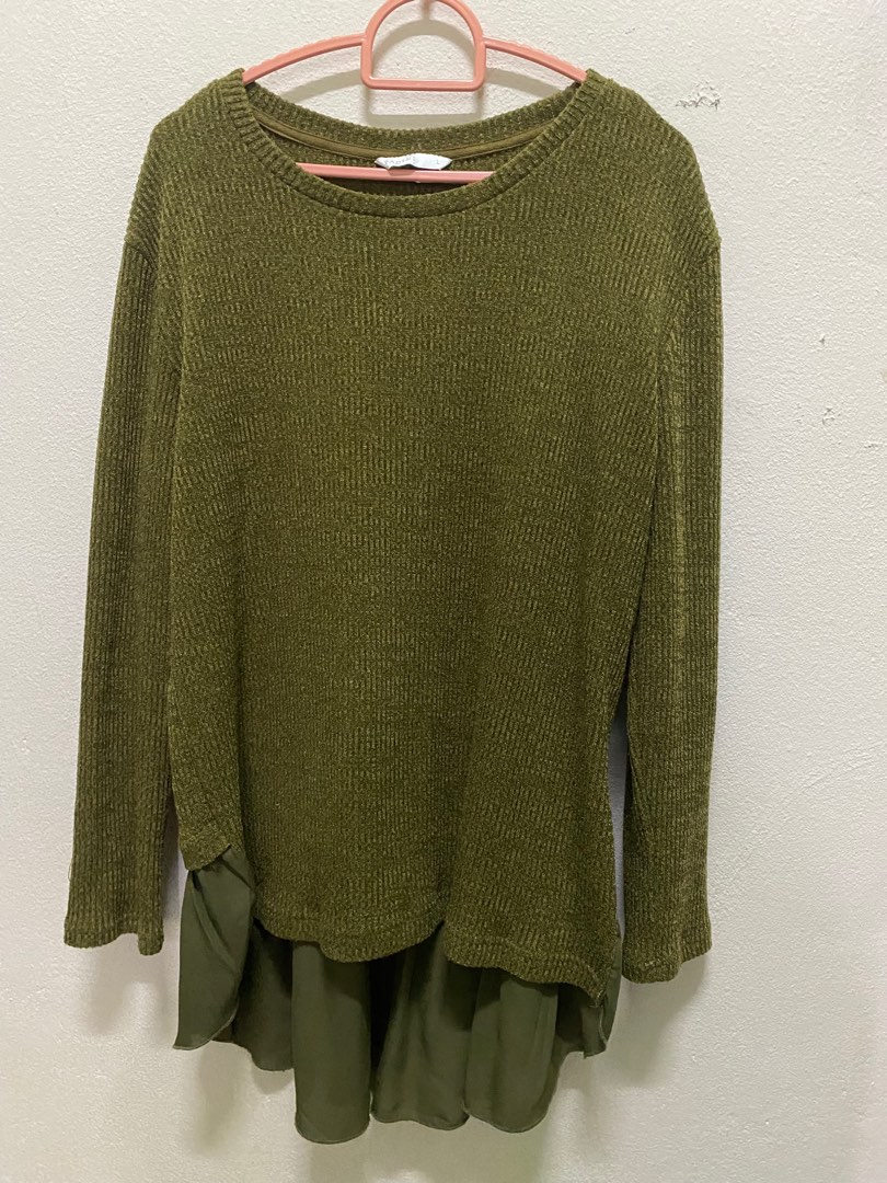 Olive green padini shirt - L size, Women's Fashion, Tops, Blouses on ...