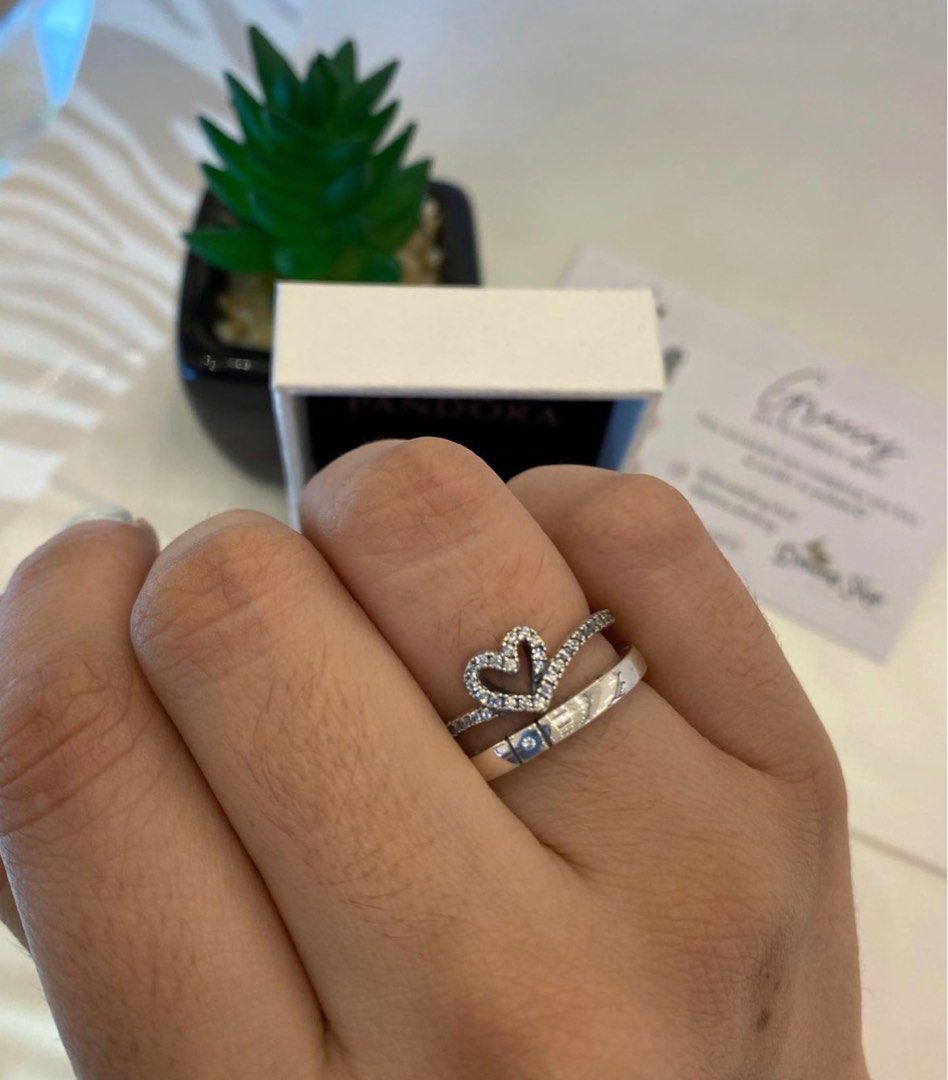 Pandora forever love stackable heart ring Clearance