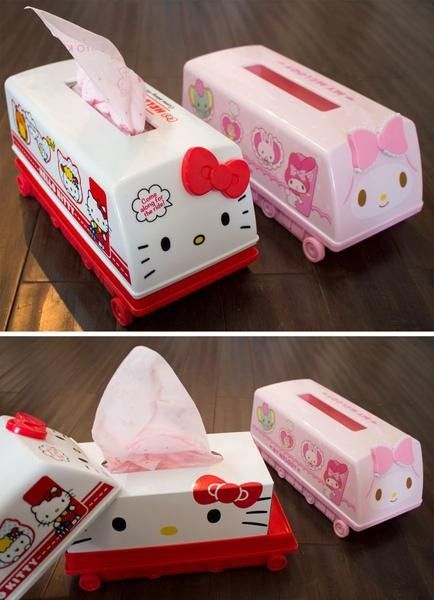Original Sanrio 2018 Hello Kitty Tissue Box Case Train rider (Category: Storage Boxes & Baskets) located in Manila. Submitted by littlemingshop (Listing ID 1229875076, Image 3). Description: 5-3-2024 For Sale, brand new, rarely Original Sanrio 2018 Hello Kitty Tissue Box Case Train rider rarely This is not toy Tissue box case of the pretty character whom a wheel moves ・I can set a commercial tissue box. ・It has a shape of the bus and works with a