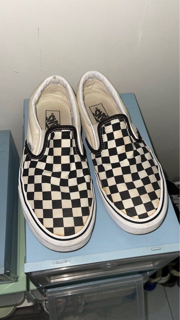 Vans slip on checkerboard global cheap